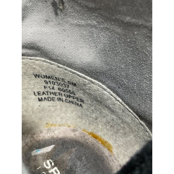 Sperry Top-Sider Black Suede Lace-Up Wedge Boots Womens Size 9 - Picture 8 of 8